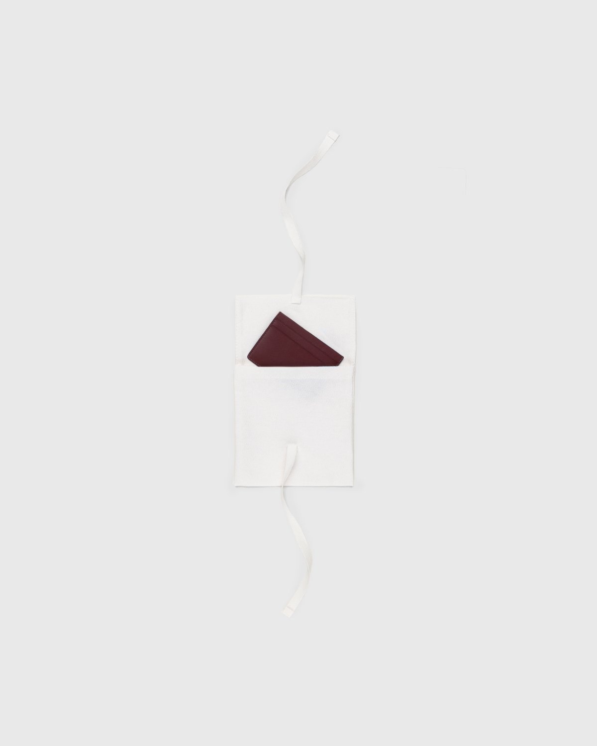 Jil Sander – Leather Card Holder Dark Red - Wallets - Red - Image 5