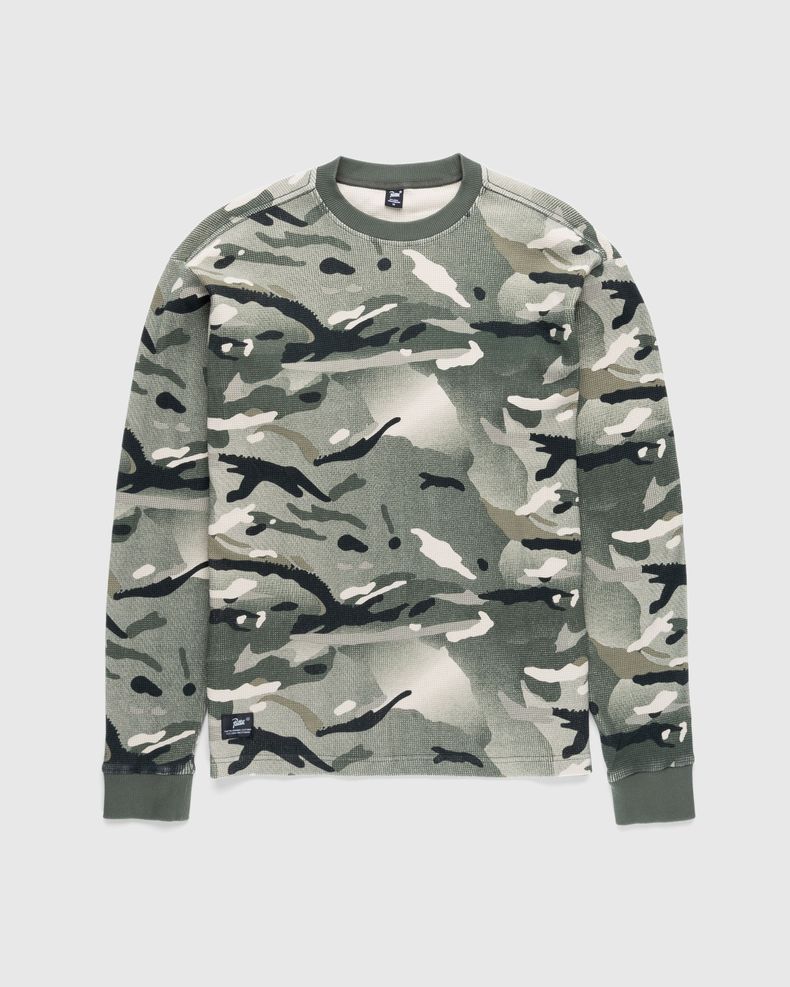 Spray Camo Waffle Long-Sleeve T-Shirt Multi