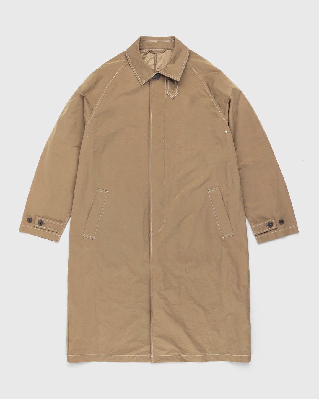 Highsnobiety – Contrast Mac Jacket Beige - Trench Coats - Black - Image 1