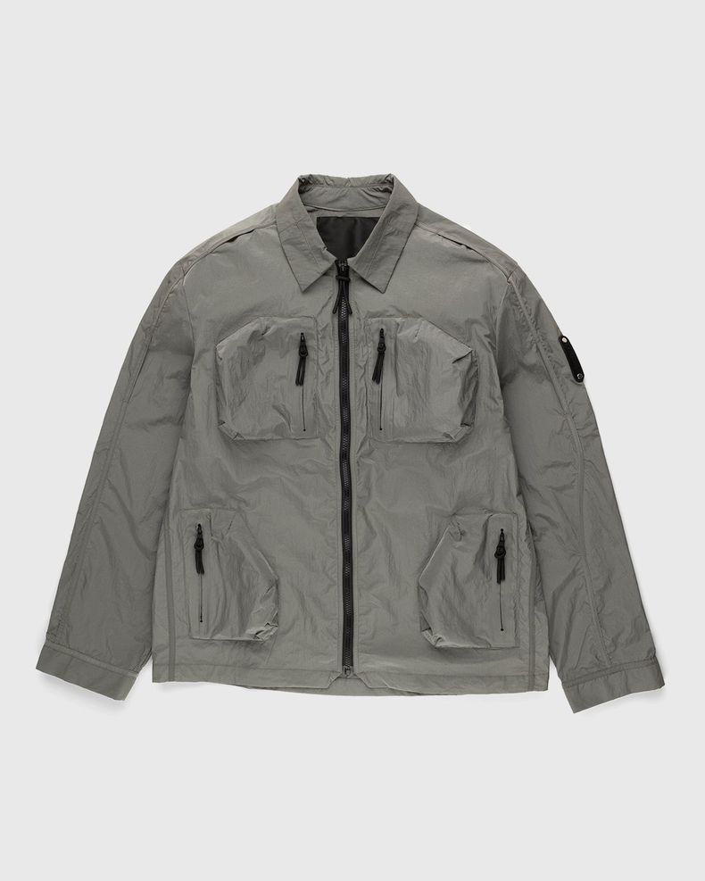 A-Cold-Wall* – Trellick Nylon Zip Overshirt Mid Grey