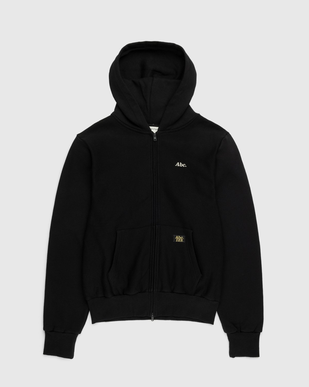 Abc. – Zip-Up French Terry Hoodie Anthracite - Sweats - Black - Image 1