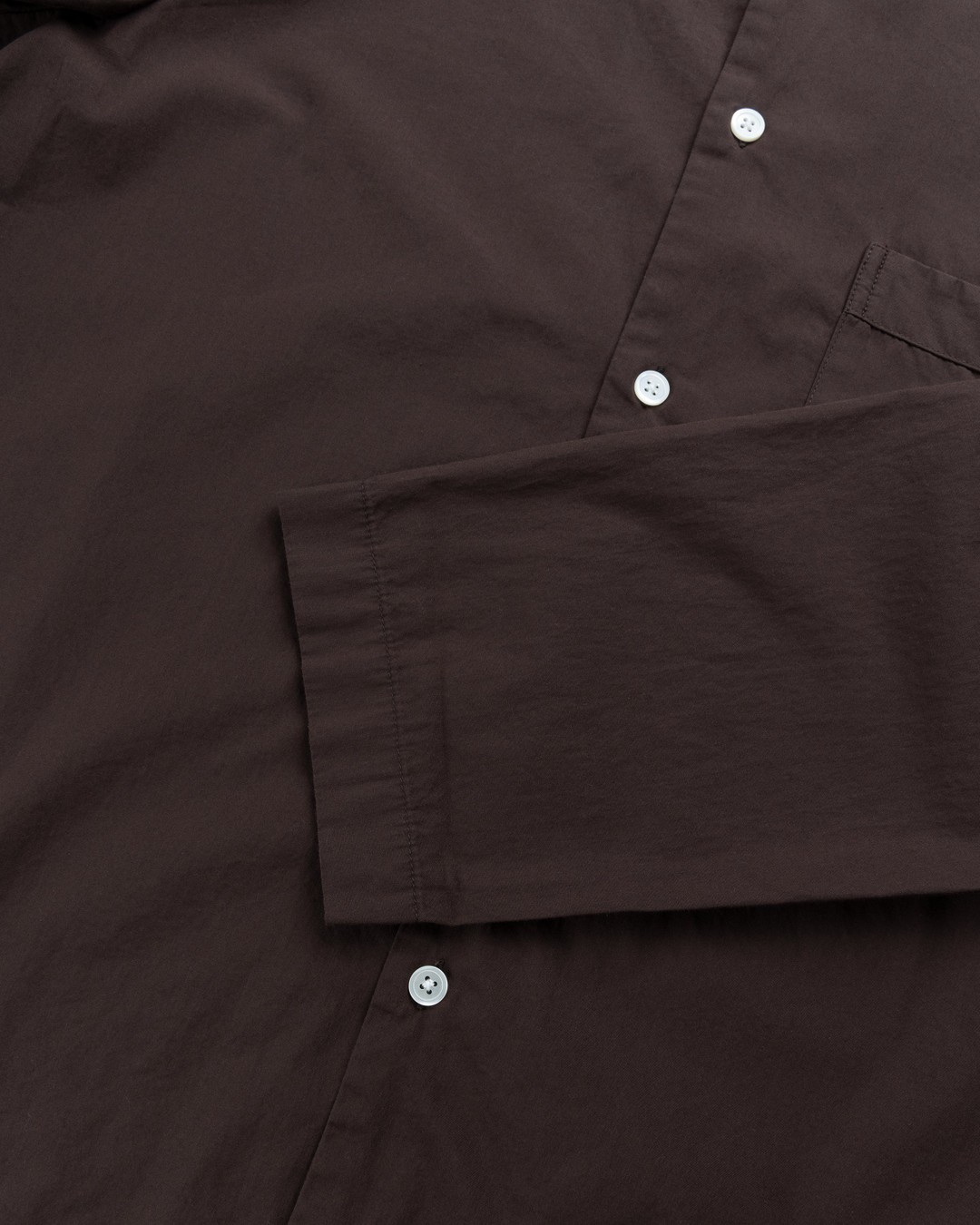 Tekla – Cotton Poplin Pyjamas Shirt Coffee - Pyjamas - Brown - Image 5
