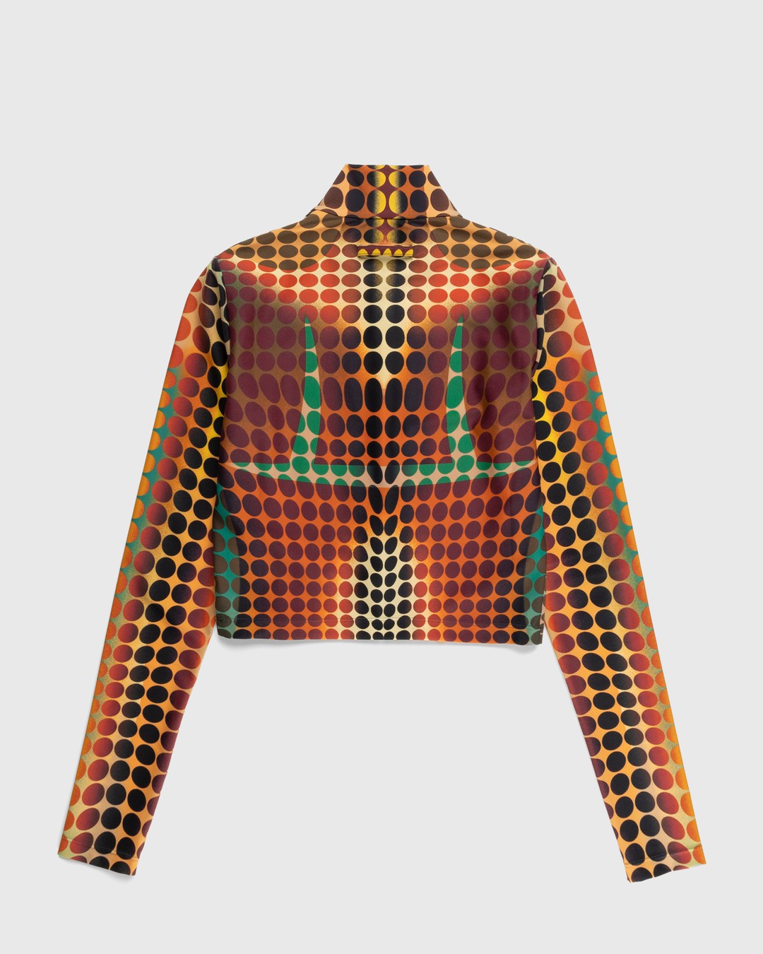 Jean Paul Gaultier – Zip High Neck Longsleeve Top Orange - Longsleeves - Orange - Image 2