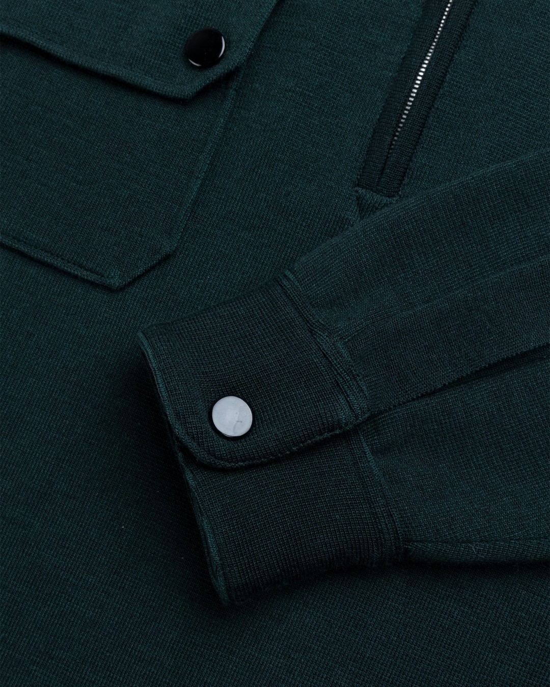 Maison Margiela – Longsleeve Polo Shirt Green - Shirts - Green - Image 6