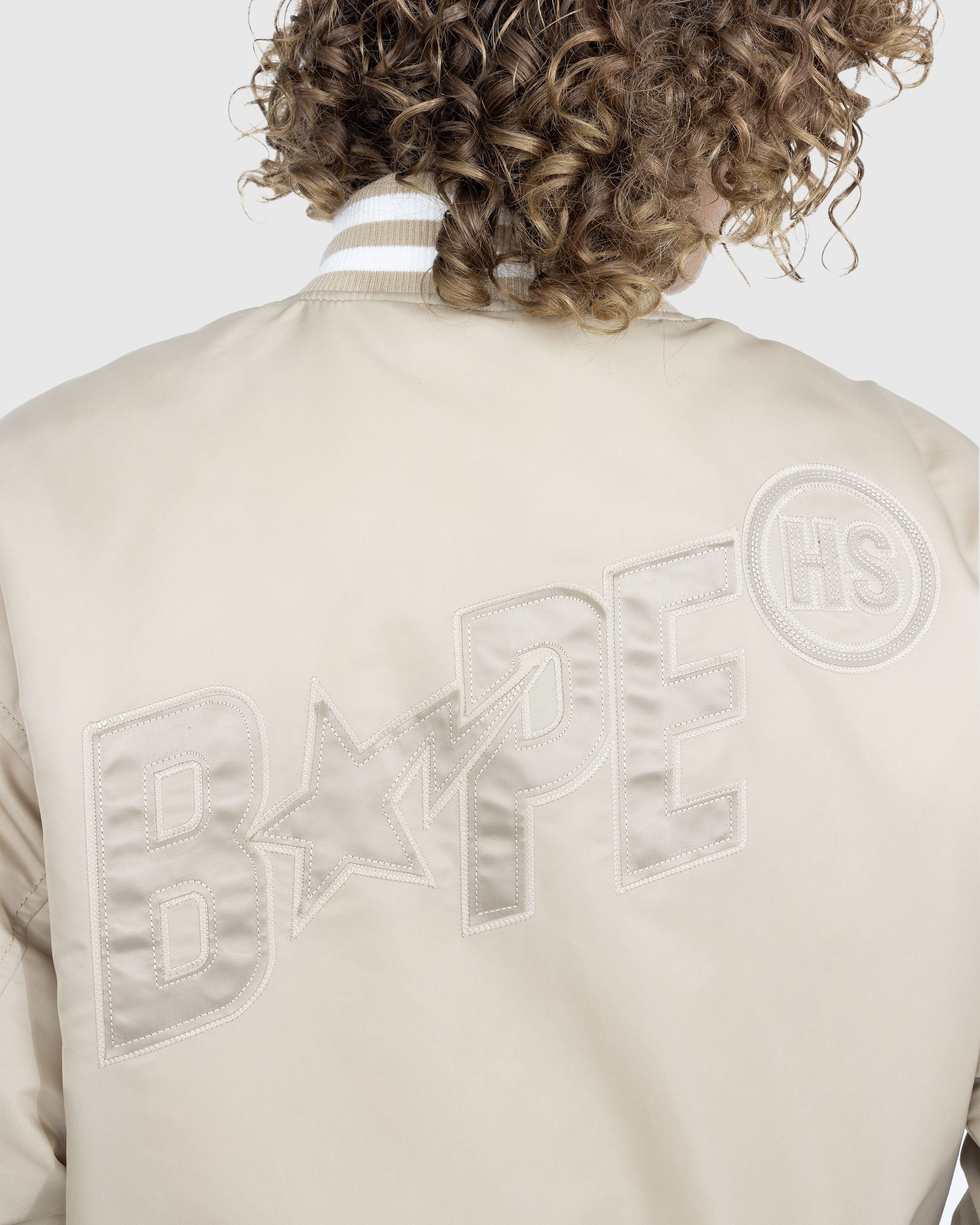 BAPE x Highsnobiety – Varsity Jacket Beige - Outerwear - Beige - Image 6