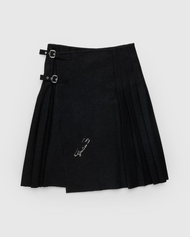 Jean Paul Gaultier – Felted Wool Kilt Dark Grey