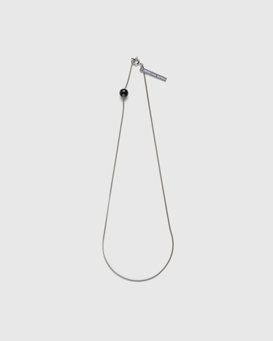 Dries van Noten – Ball Necklace Silver - Jewelry - Black - Image 1
