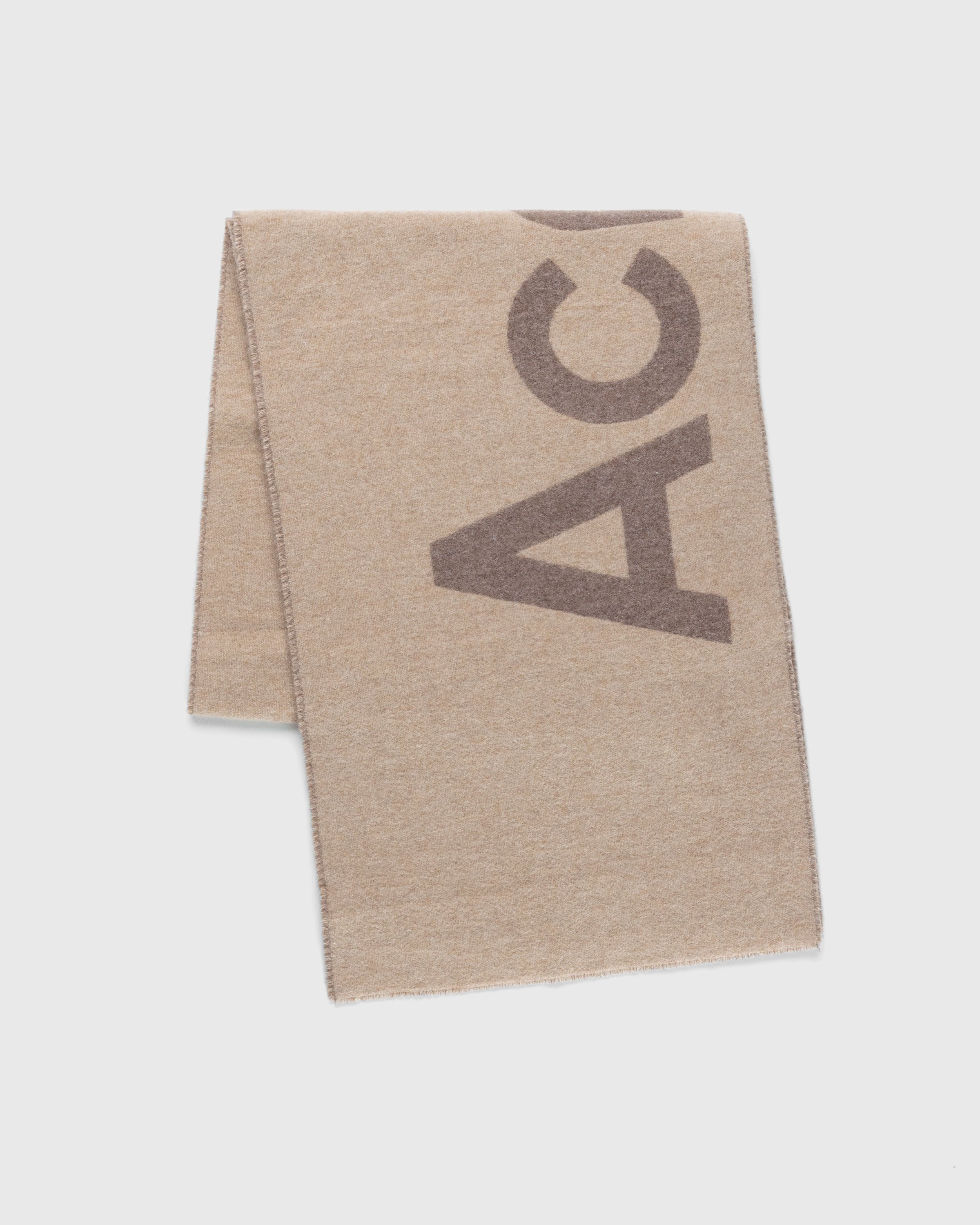 Acne Studios – Logo Jacquard Scarf Camel Brown - Scarves - Brown - Image 2