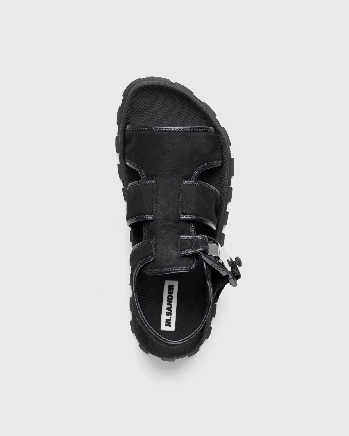 Jil Sander – Calfskin Leather Sandal Black - Sandals - Black - Image 6