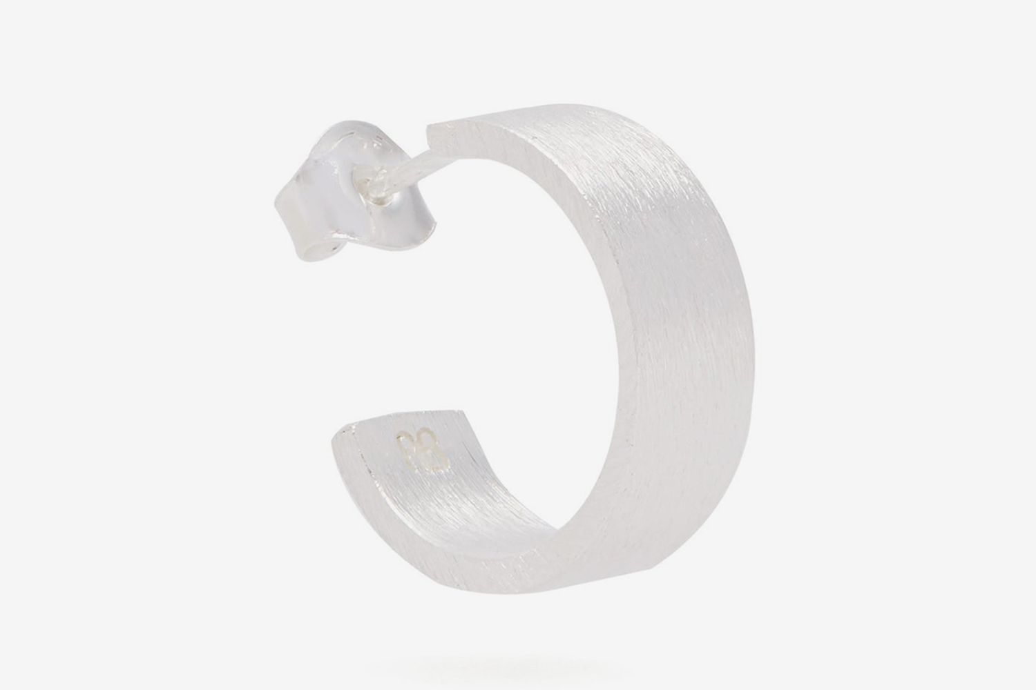 Single Rectangle Silver Earring