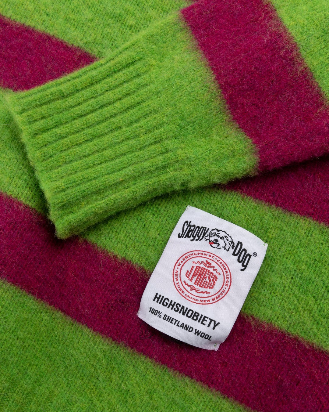 J. Press x Highsnobiety – Shaggy Dog Stripe Sweater Multi - Knitwear - Multi - Image 5