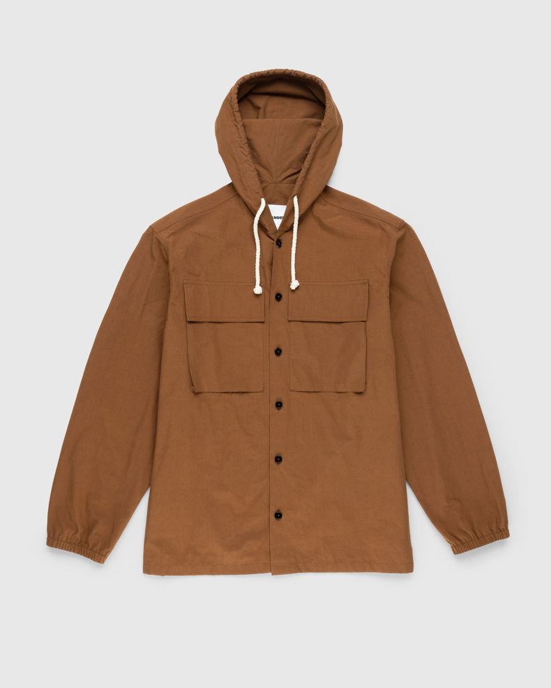 Jil Sander – Hooded Cotton Overshirt Tobacco