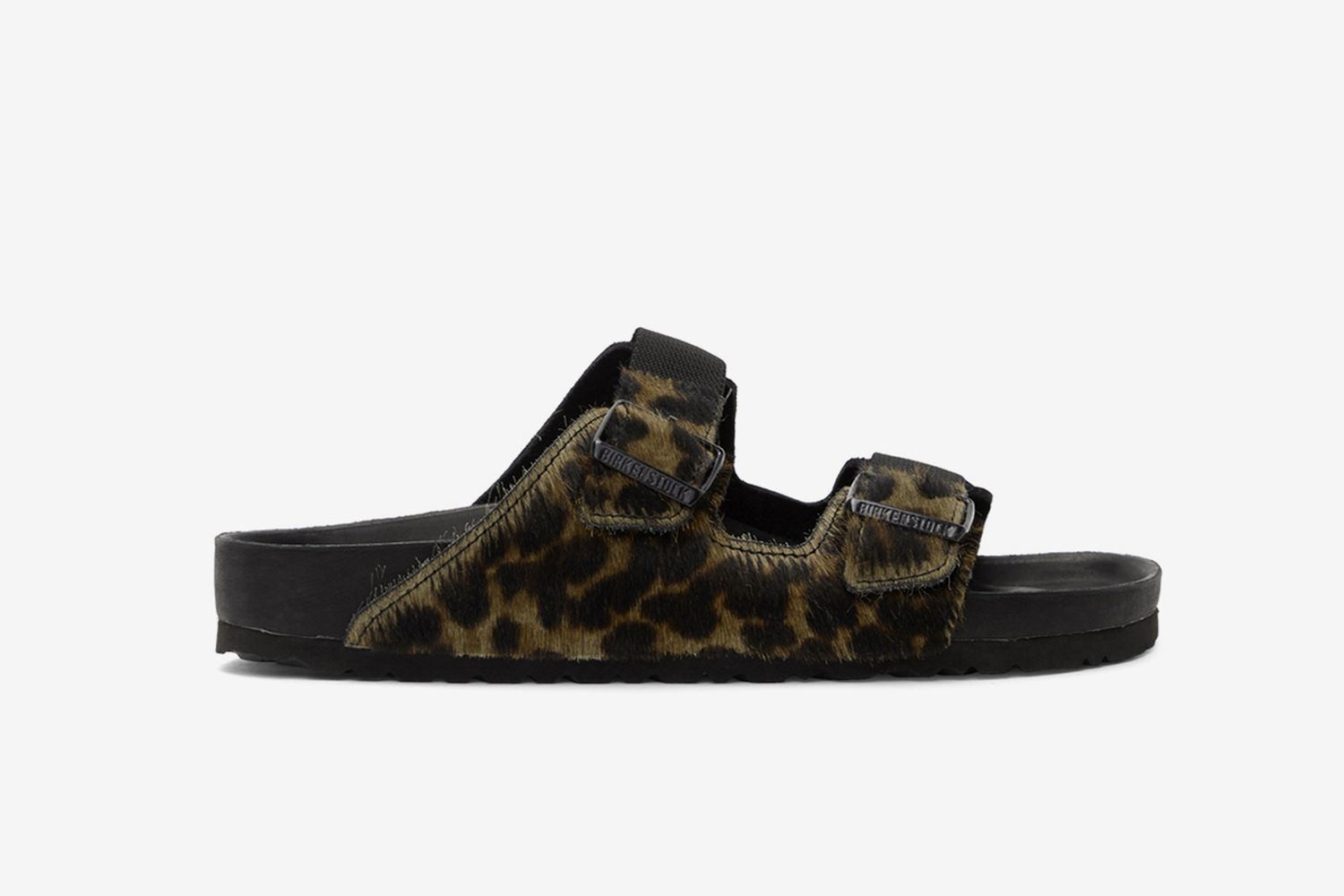 Pony Hair Leopard Arizona Sandals