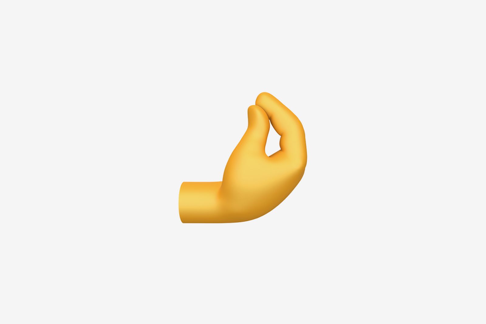 Apple pinched fingers emoji
