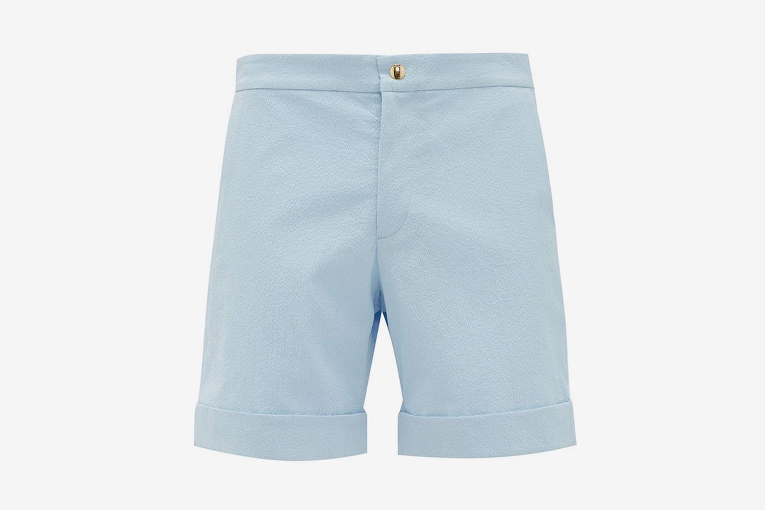 Voilier Mid-Rise Cotton-Blend Seersucker Shorts