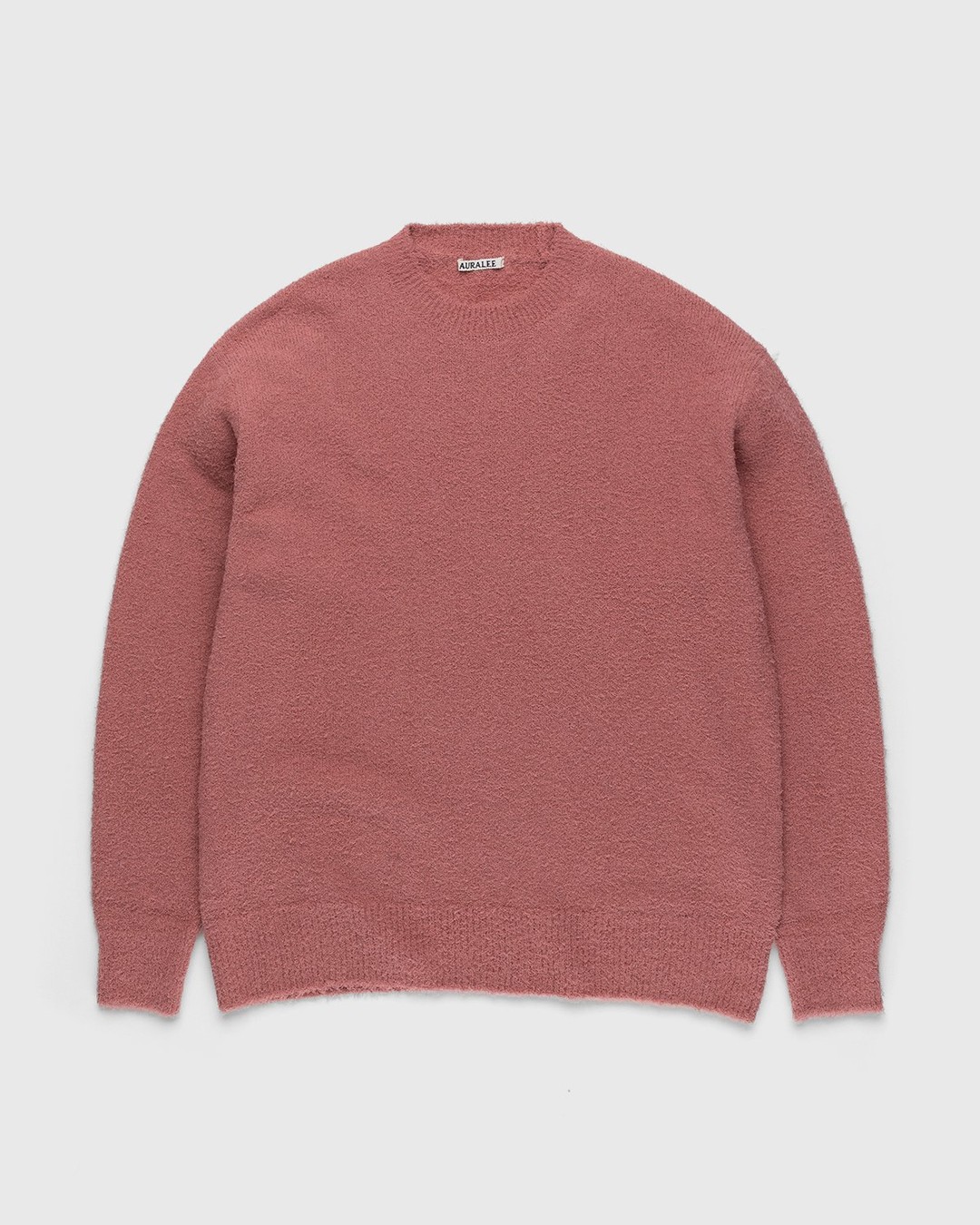 Auralee – Cotton Linen Knit Pullover Pink - Knitwear - Pink - Image 1