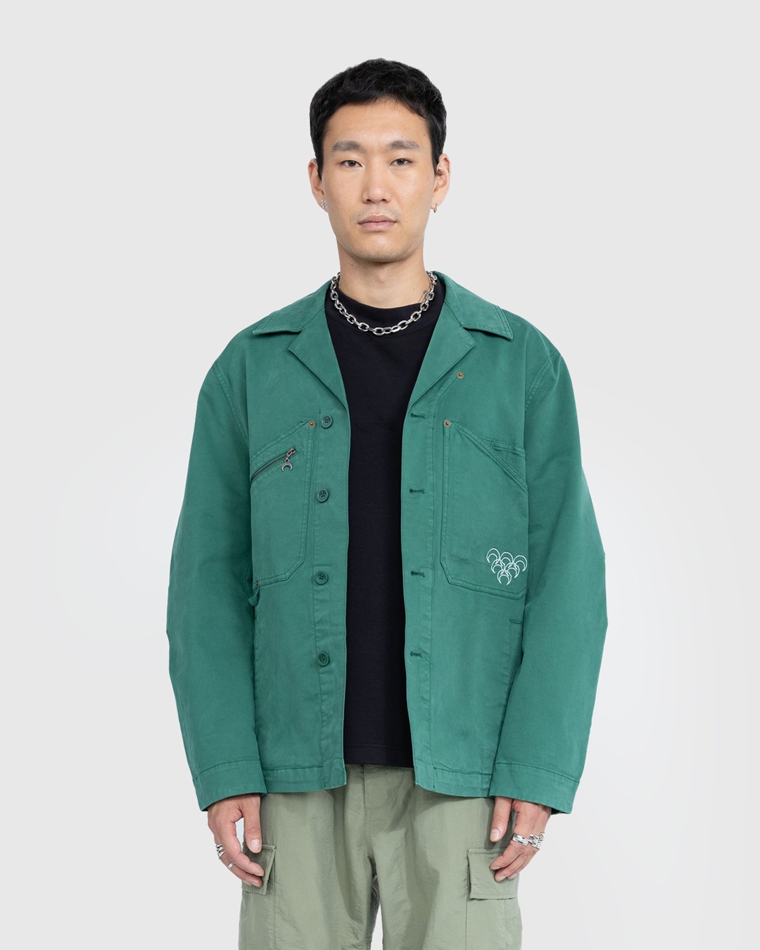 Marine Serre Workwear Jacket Evergreen Highsnobiety Shop