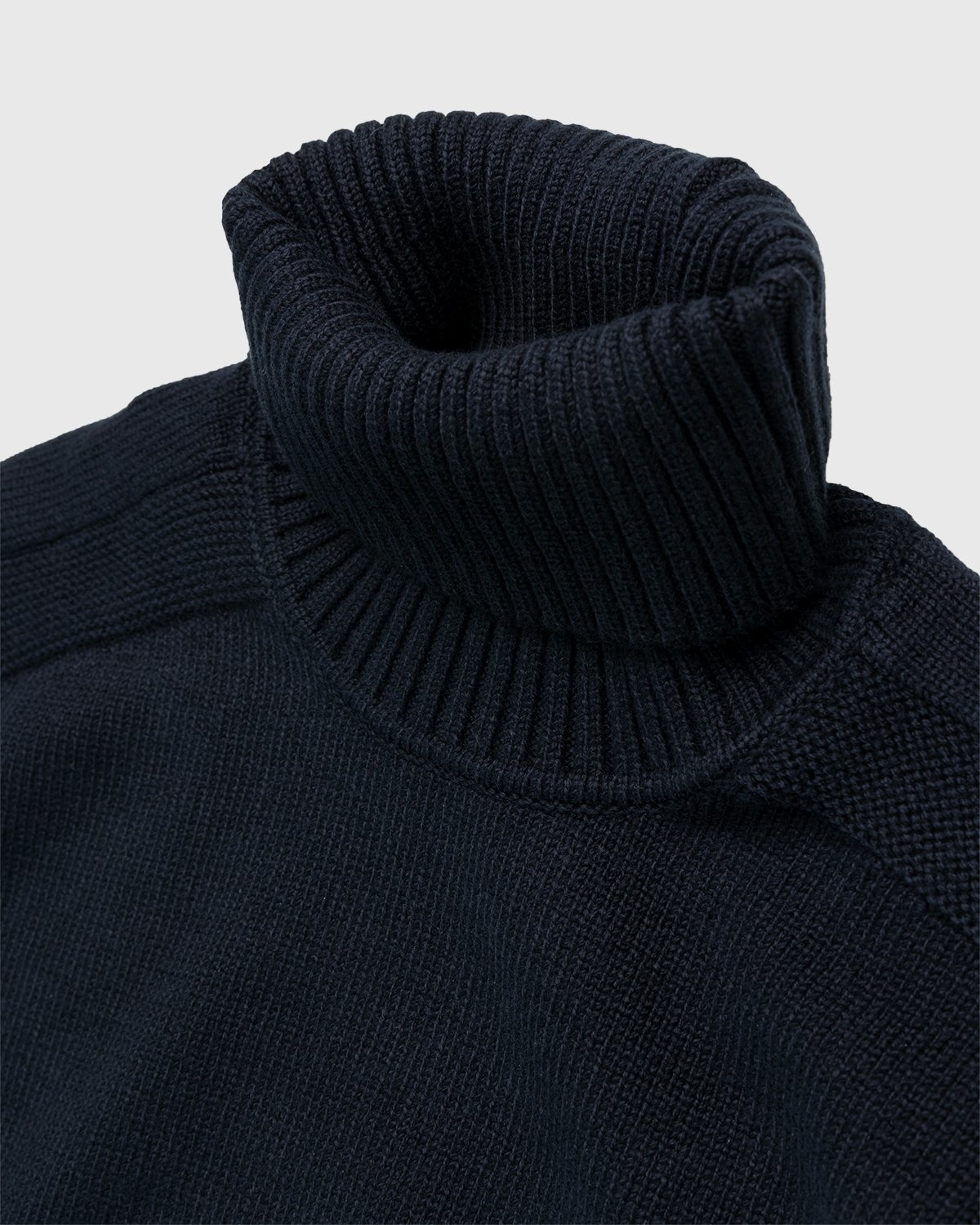 Stone Island – Knit Turtleneck Navy Blue - Sweats - Blue - Image 3
