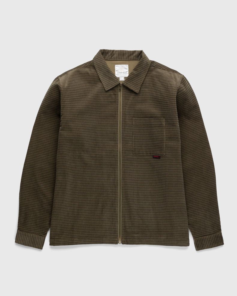 Gramicci – Grid Cord Zip Shirt Olive