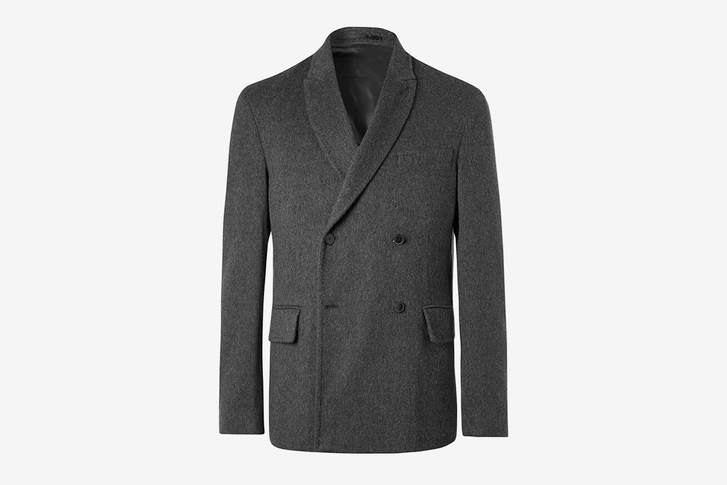 Double-Breasted Unstructured Cashmere Blazer