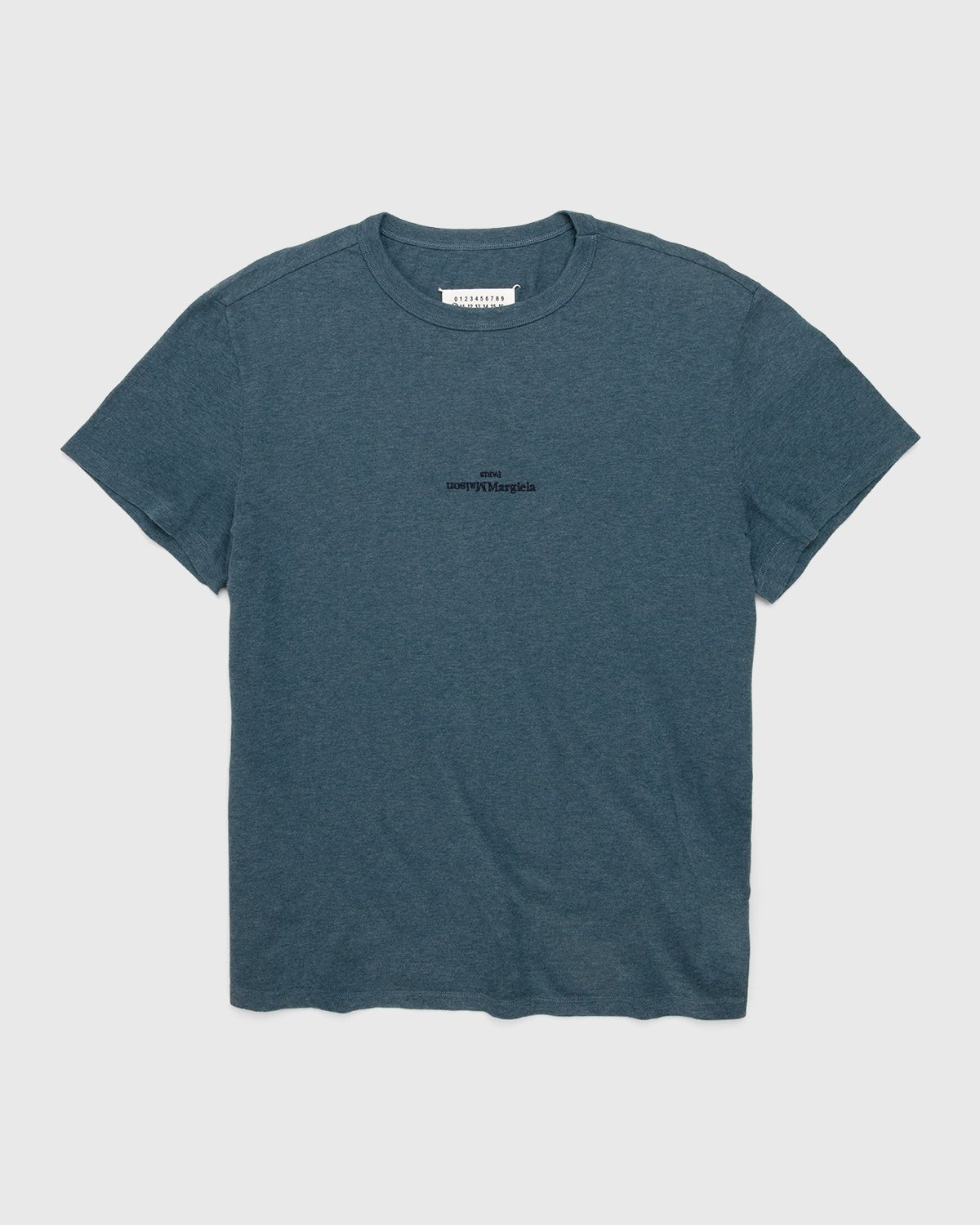 Maison Margiela – Logo T-Shirt Blue - Tops - Blue - Image 1
