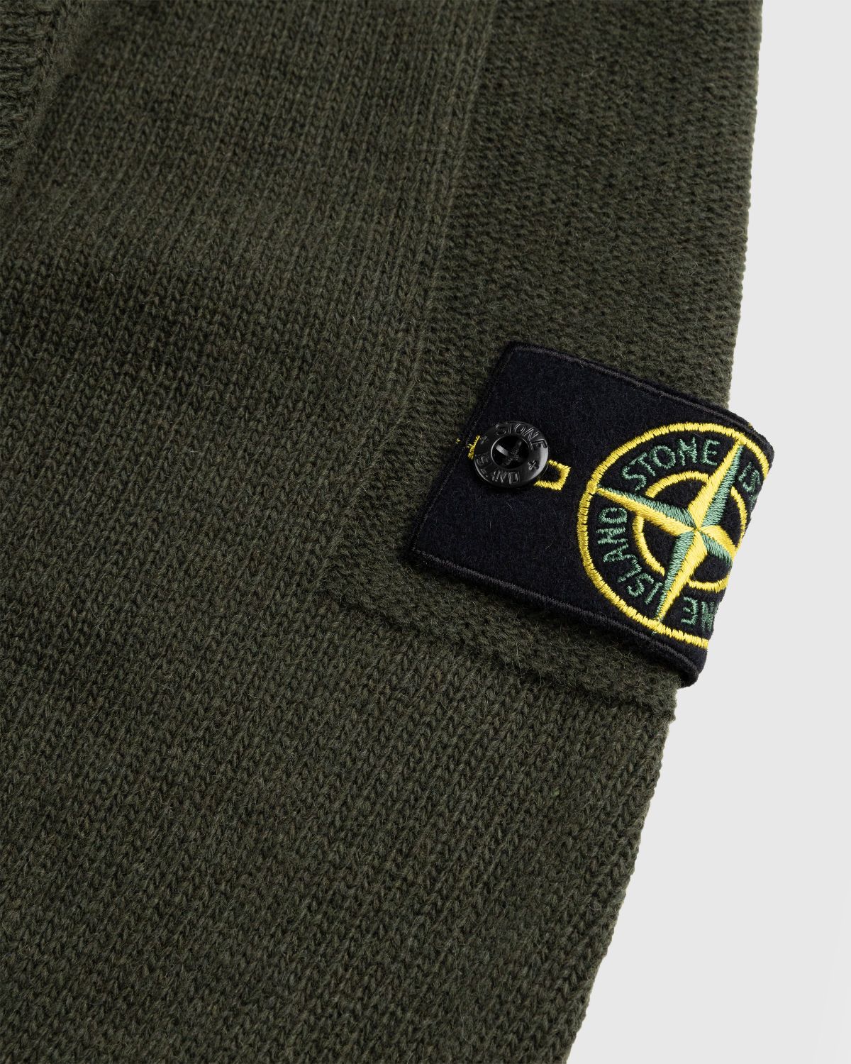 Stone Island Lambswool Half Zip Knit Olive Highsnobiety Shop