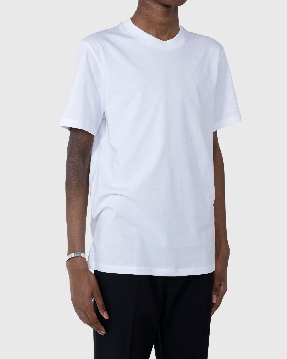 Jil Sander – Solid Cotton T-Shirt White - Tops - White - Image 3