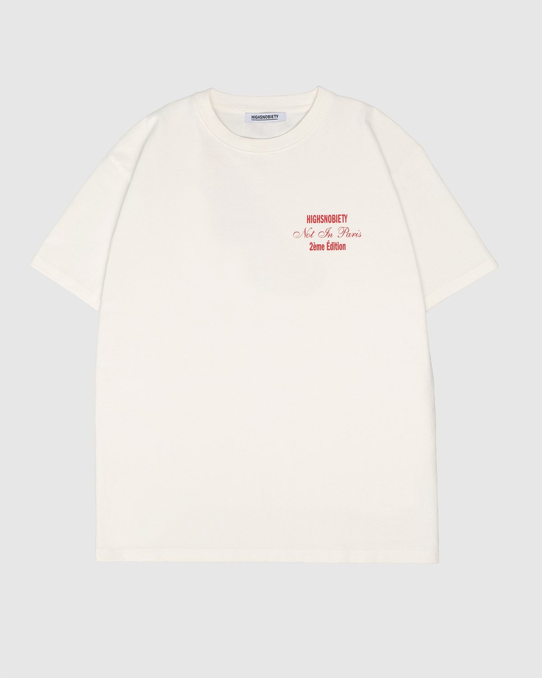 Highsnobiety – Not In Paris Red Heel T-Shirt White - Tops - White - Image 2