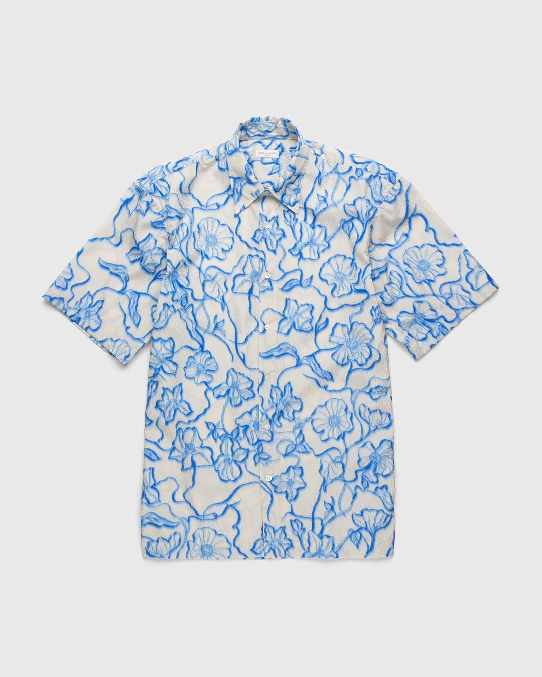 Dries Van Noten Women's Plaid Shirt Blue
