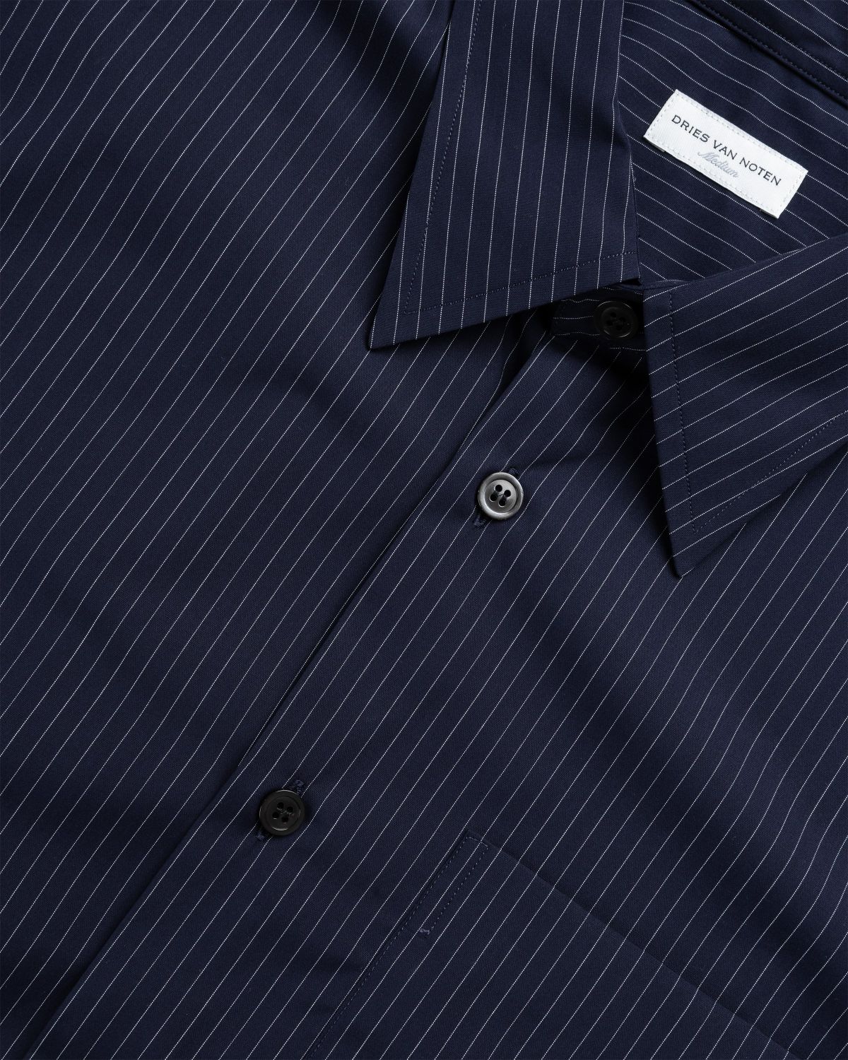 Dries van Noten – Carle Double Sleeve Shirt Navy - Shirts - Blue - Image 5