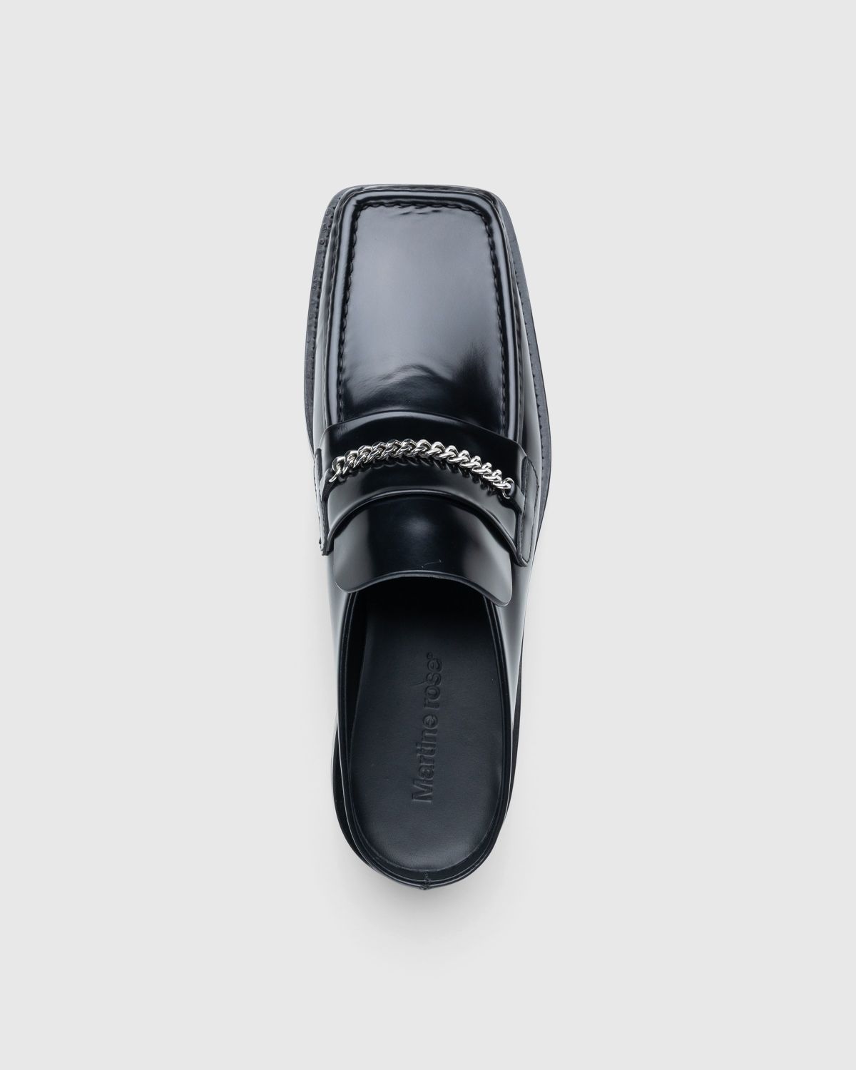 Martine Rose – Square Toe Mule Black High Shine - Shoes - Black - Image 5
