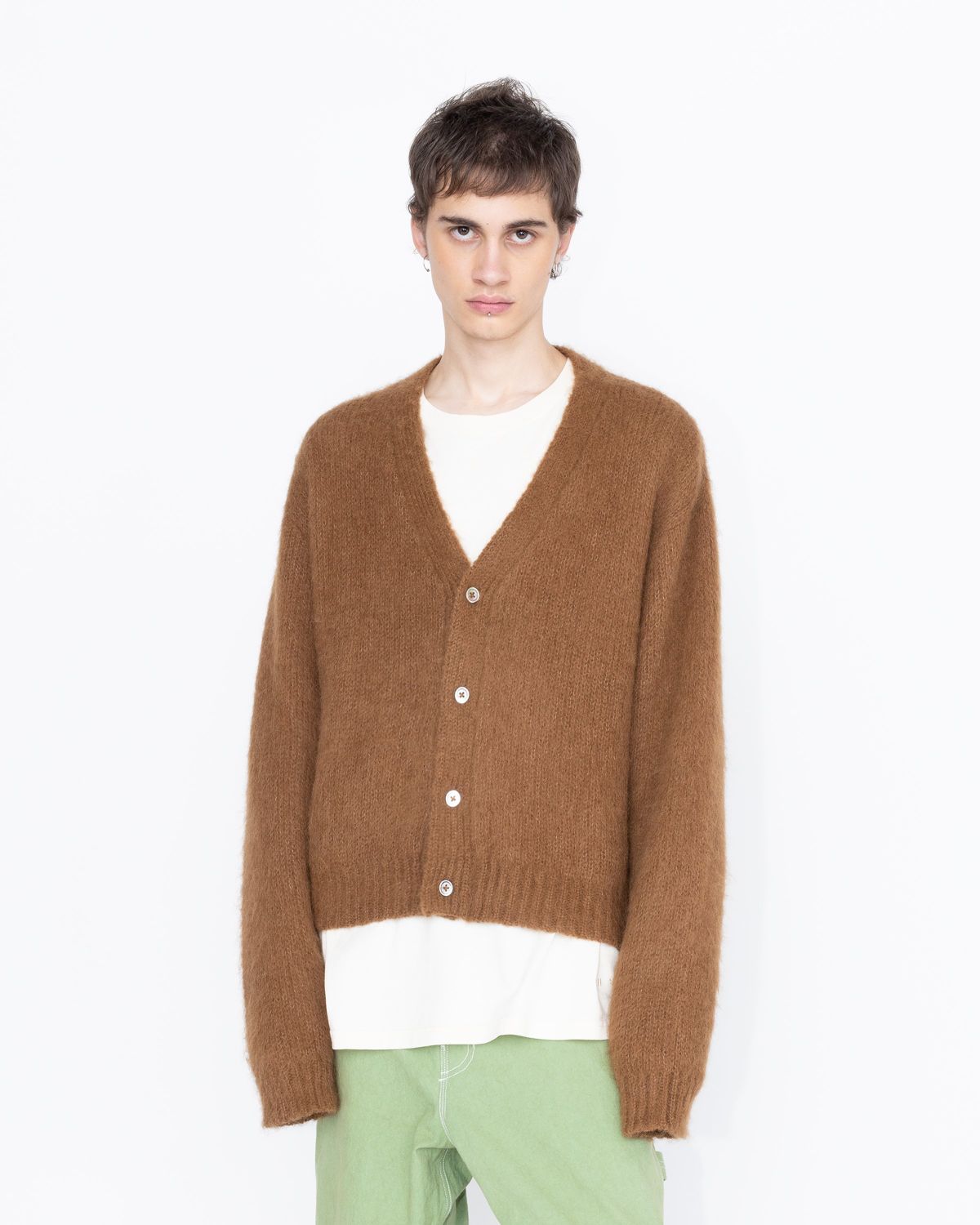 Highsnobiety HS05 – Brushed Alpaca Cardigan Brown - Knitwear - Brown - Image 3