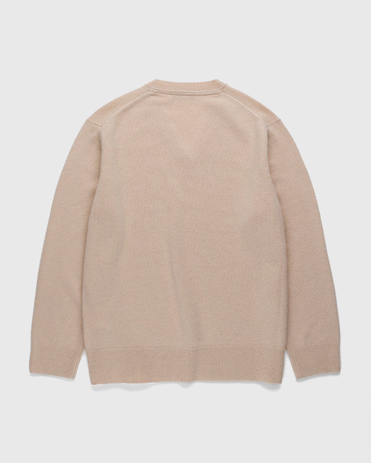 Acne Studios – Cashmere Blend V-Neck Sweater Biscuit Beige - Knitwear - Beige - Image 2