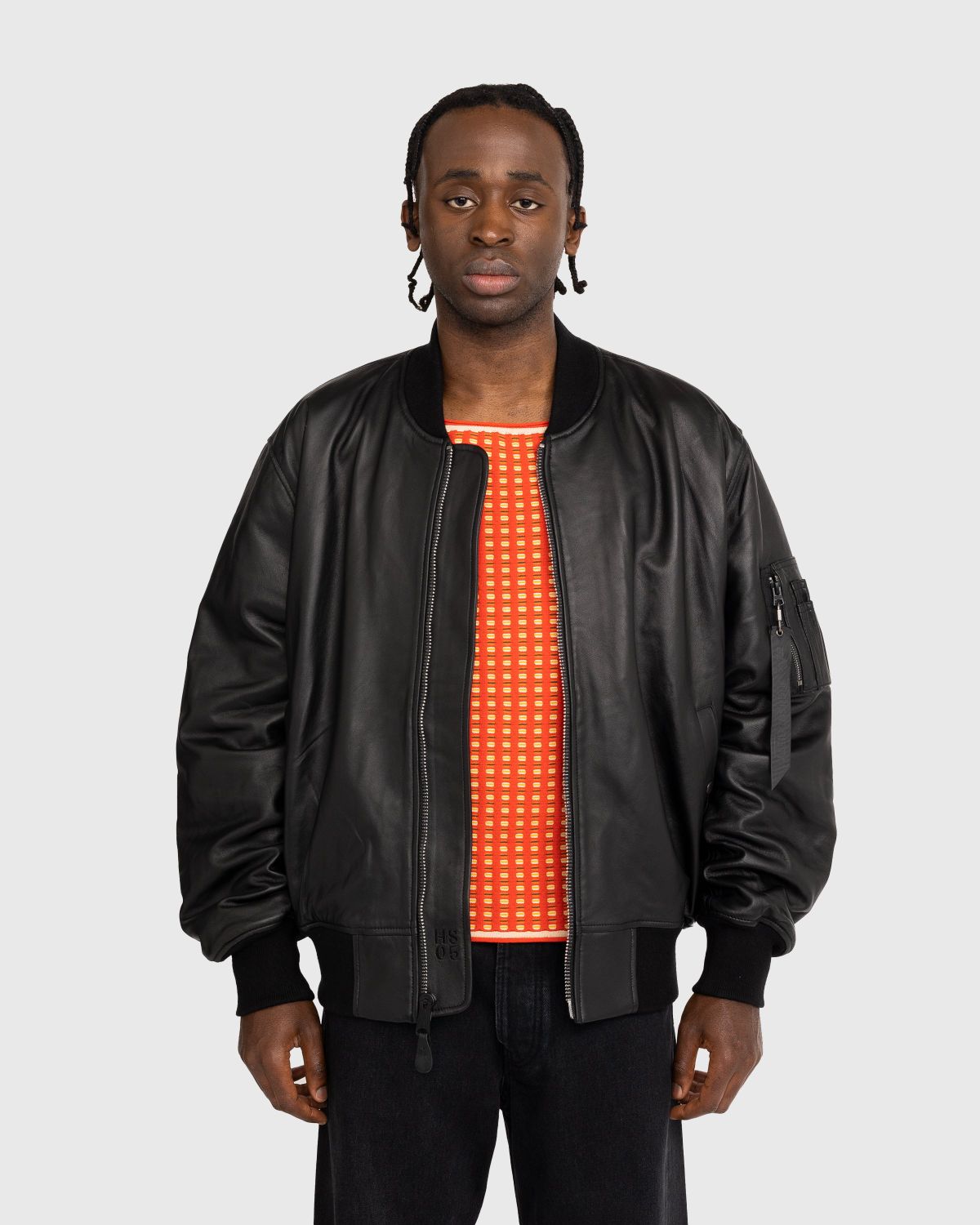Alpha industries bomber leather clearance