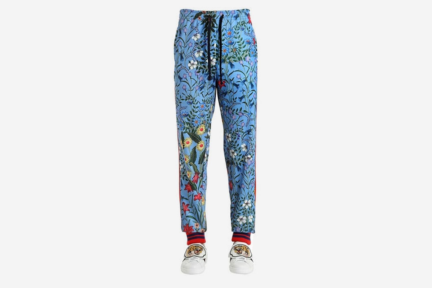 Floral Print Jersey Track Pants