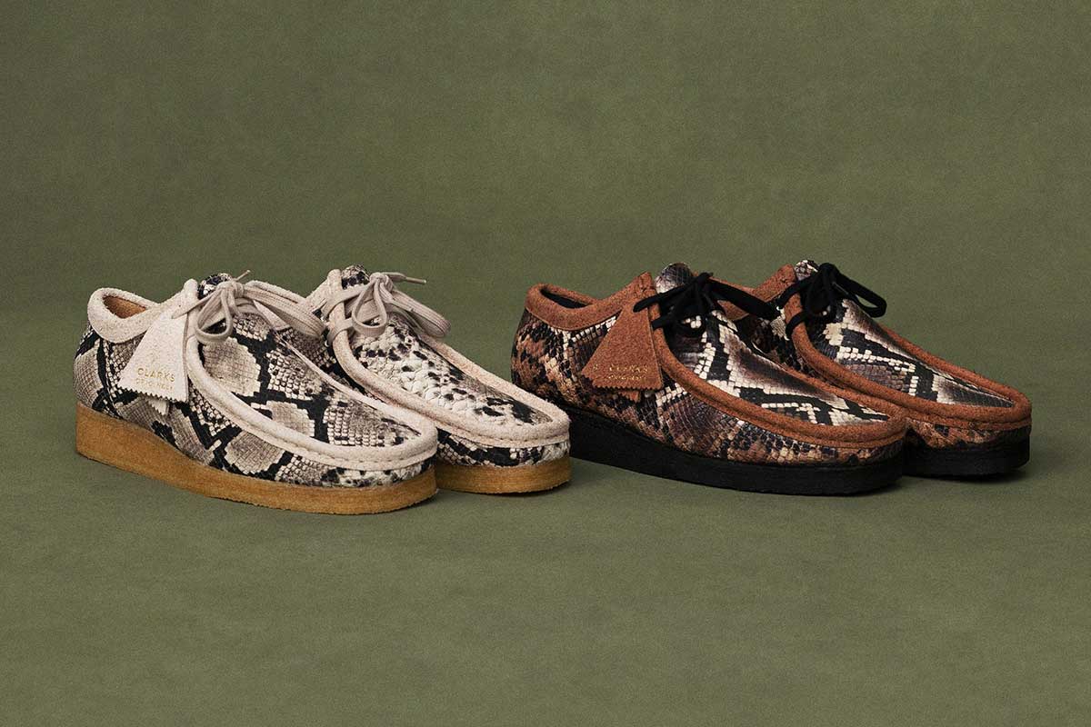 aime leon dore clarks originals wallabees low ald collaboration release date info price buy resell snakeskin print
