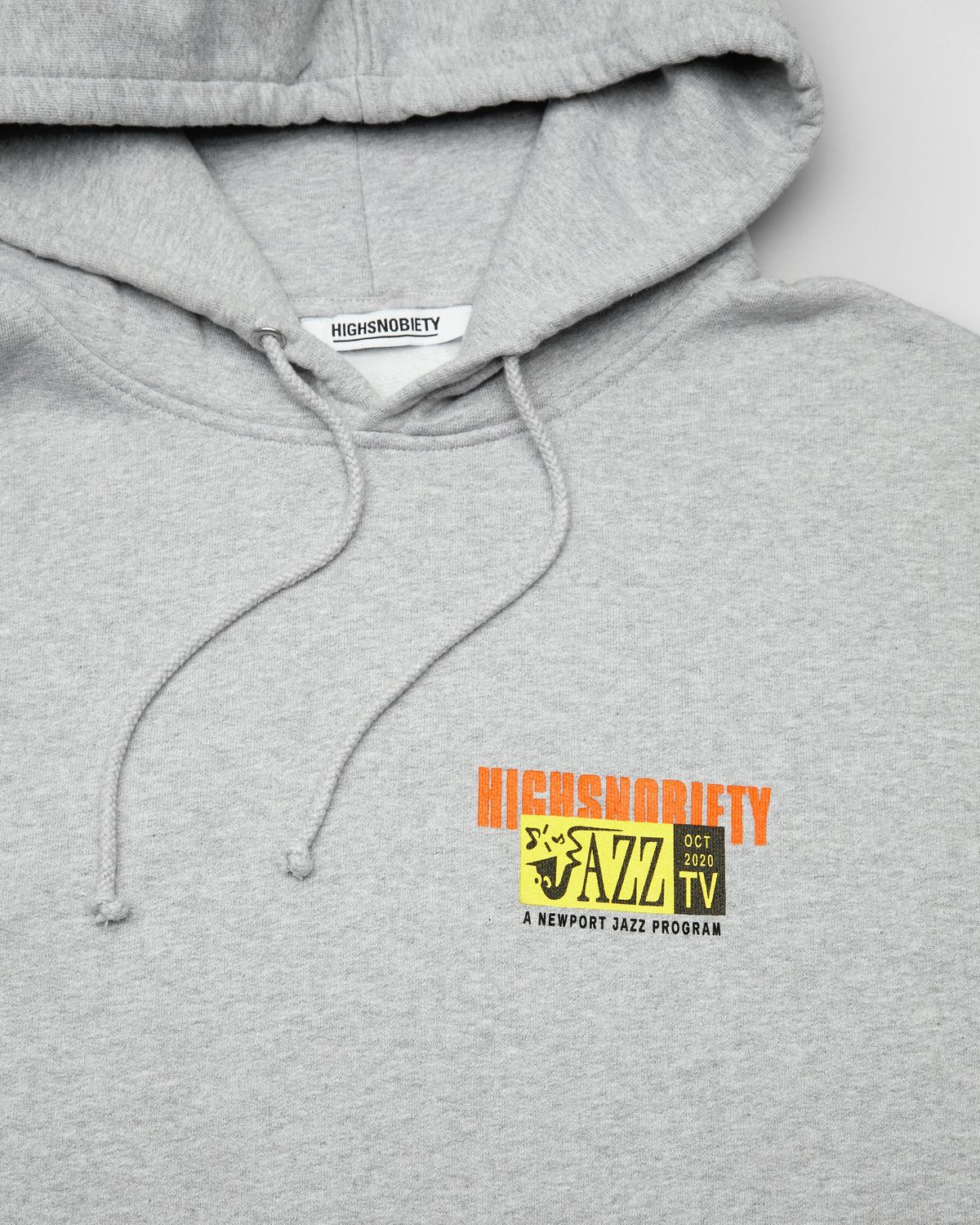 Highsnobiety – Newport Jazz Logo Hoodie Grey - Sweats - Grey - Image 3