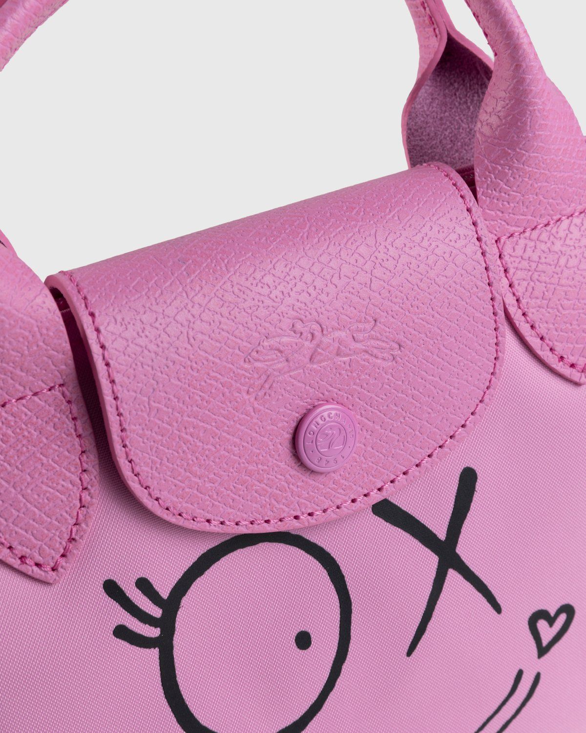 Longchamp x André Saraiva – Le Pliage André Shoulder Bag Pink