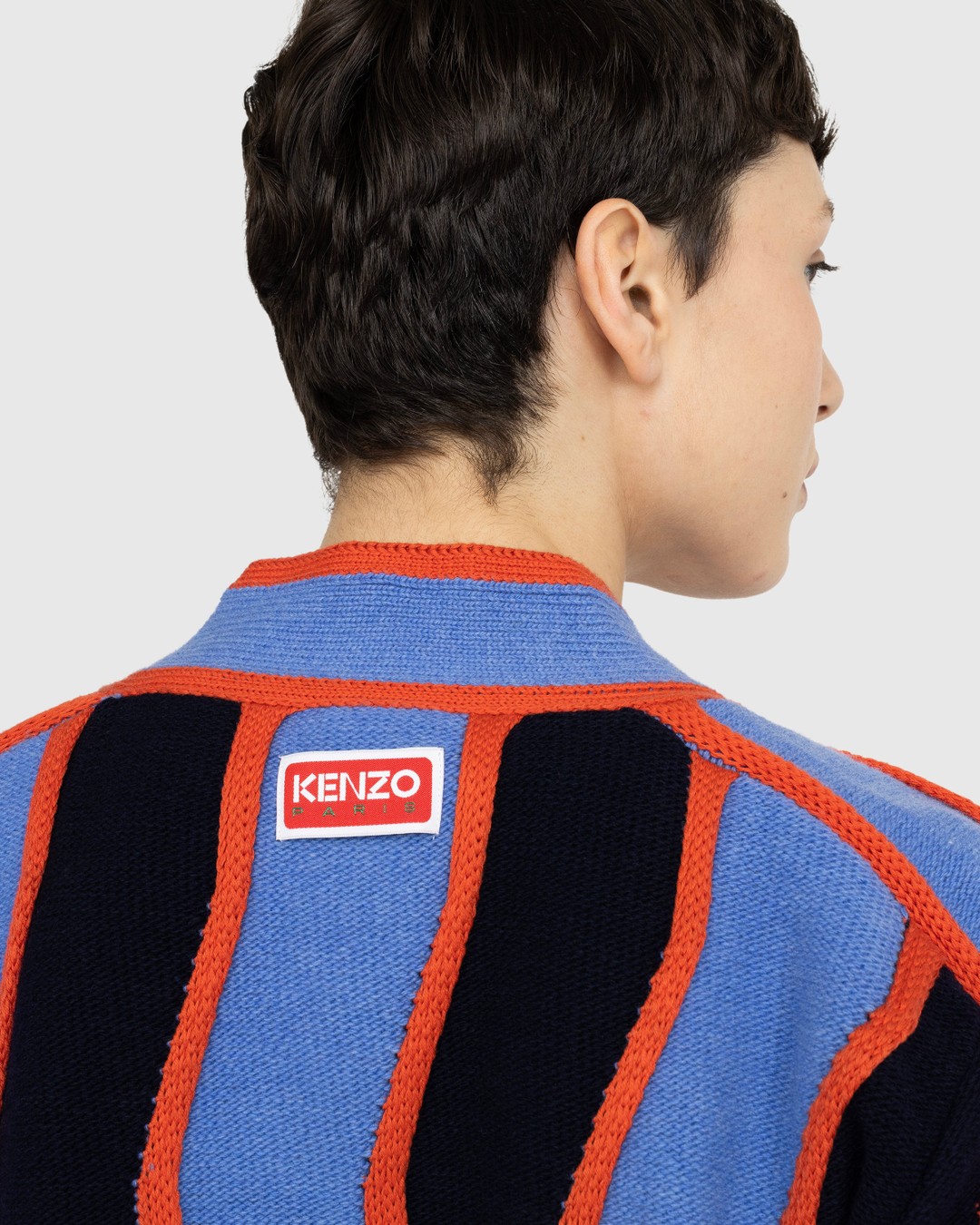 Kenzo – Wavy Stripe Cardigan - Knitwear - Blue - Image 6