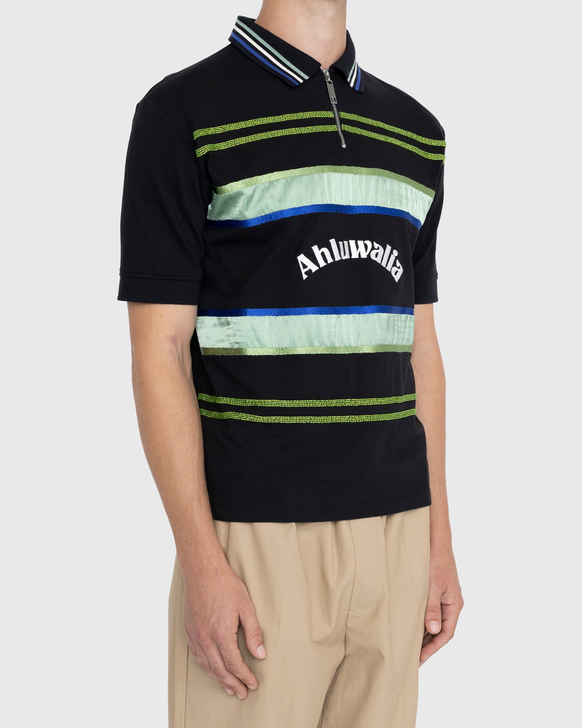 Ahluwalia – Buke Short-Sleeve Polo Black - Shirts - Black - Image 3