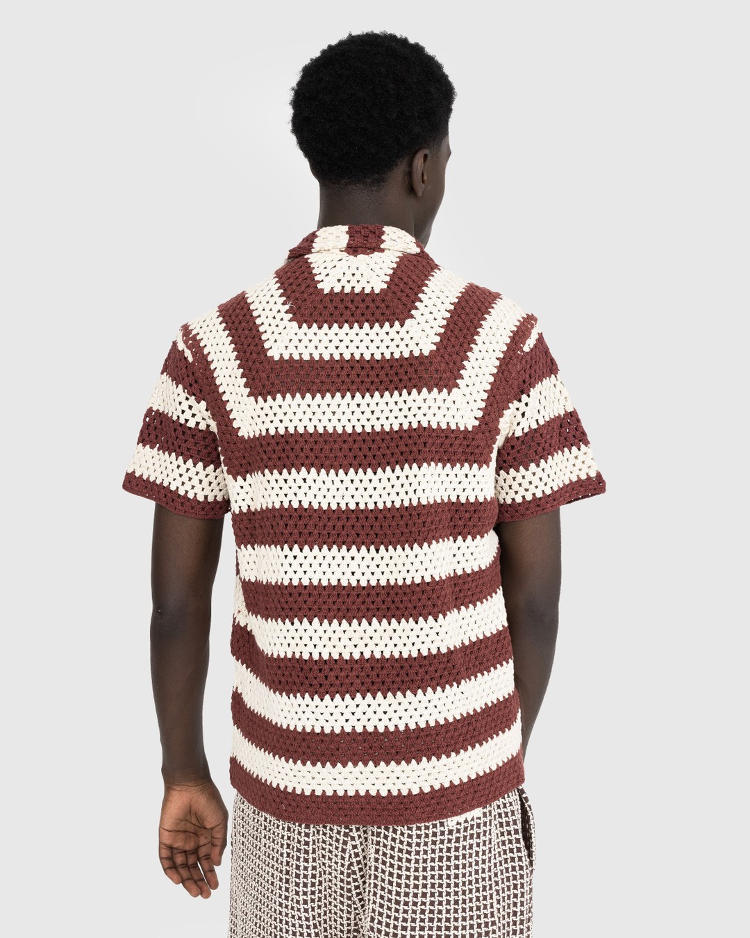 Bode – Flagship Crochet Shirt Paprika - Shirts - Red - Image 3