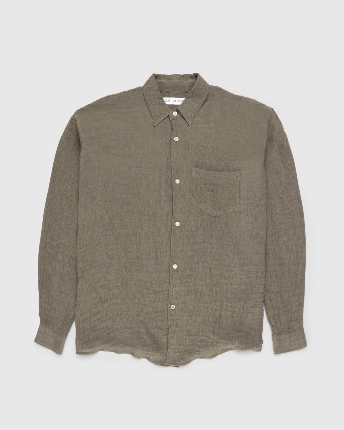 Our Legacy – Initial Shirt Muck Ruffle Viscose - Shirts - Brown - Image 1