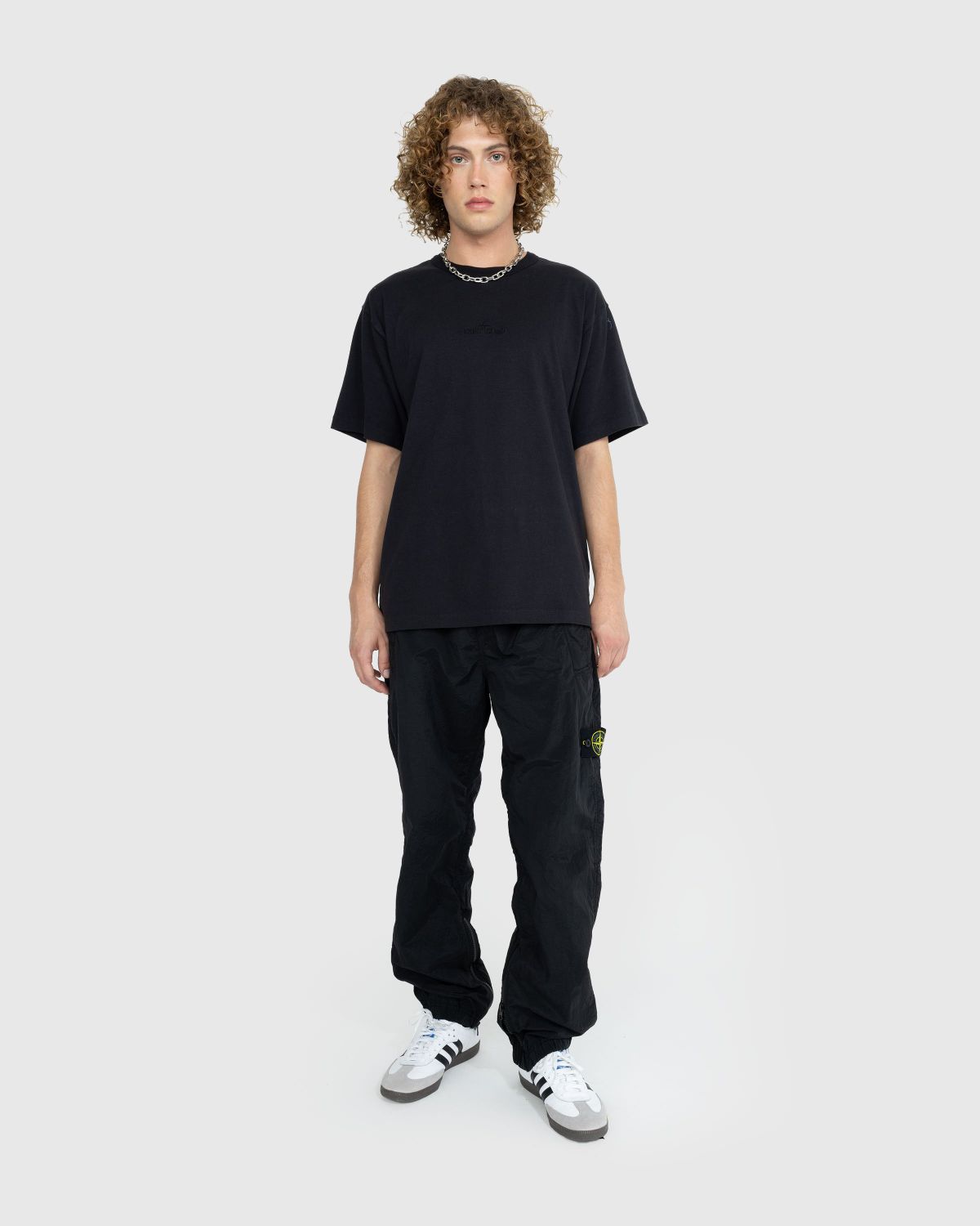 Stone Island – Garment-Dyed Logo T-Shirt Black - T-shirts - Black - Image 3