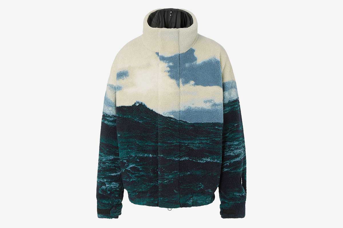 Burberry sea print fleece jacket