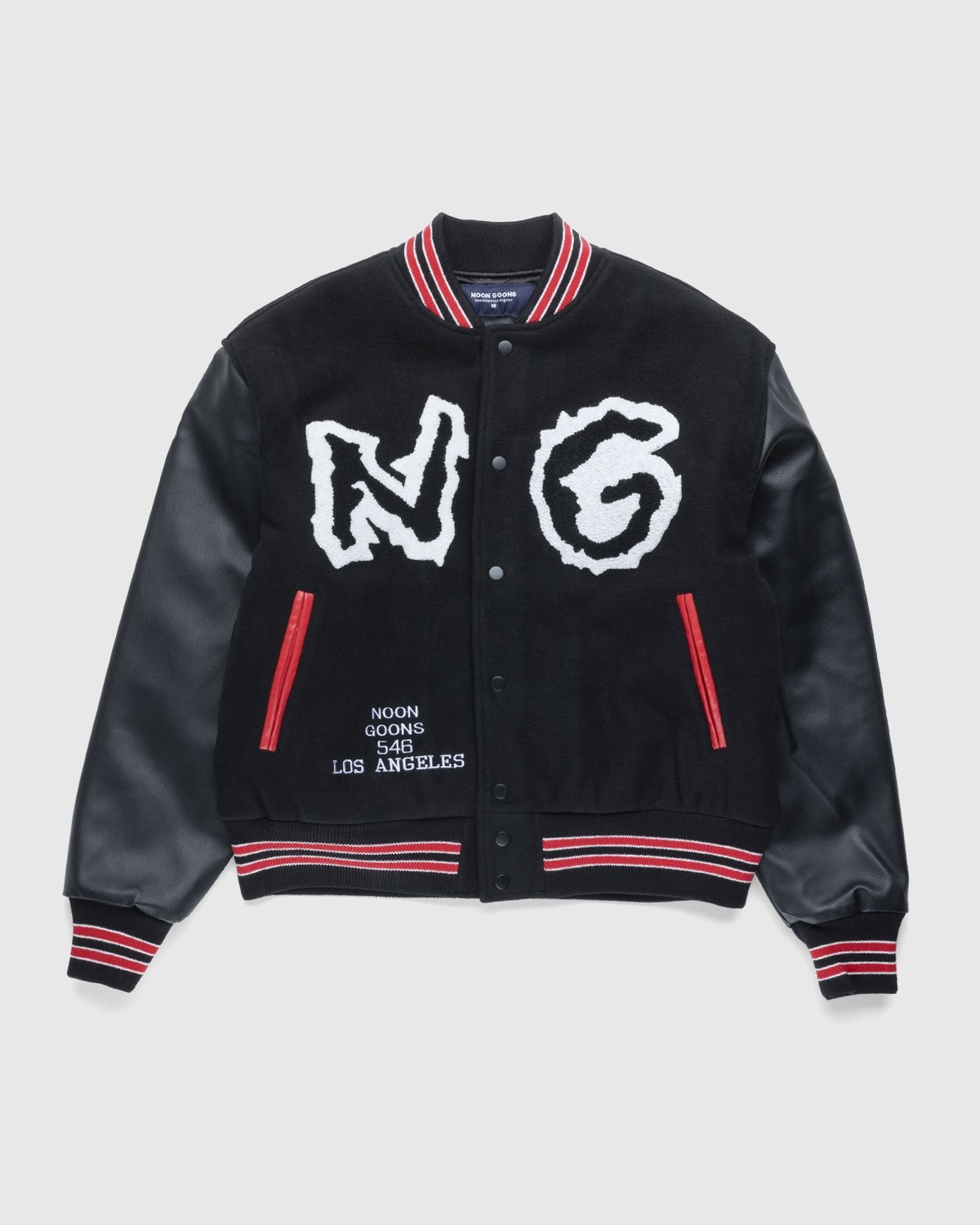 Noon Goons – Skyline Varsity Jacket Black - Outerwear - Black - Image 1