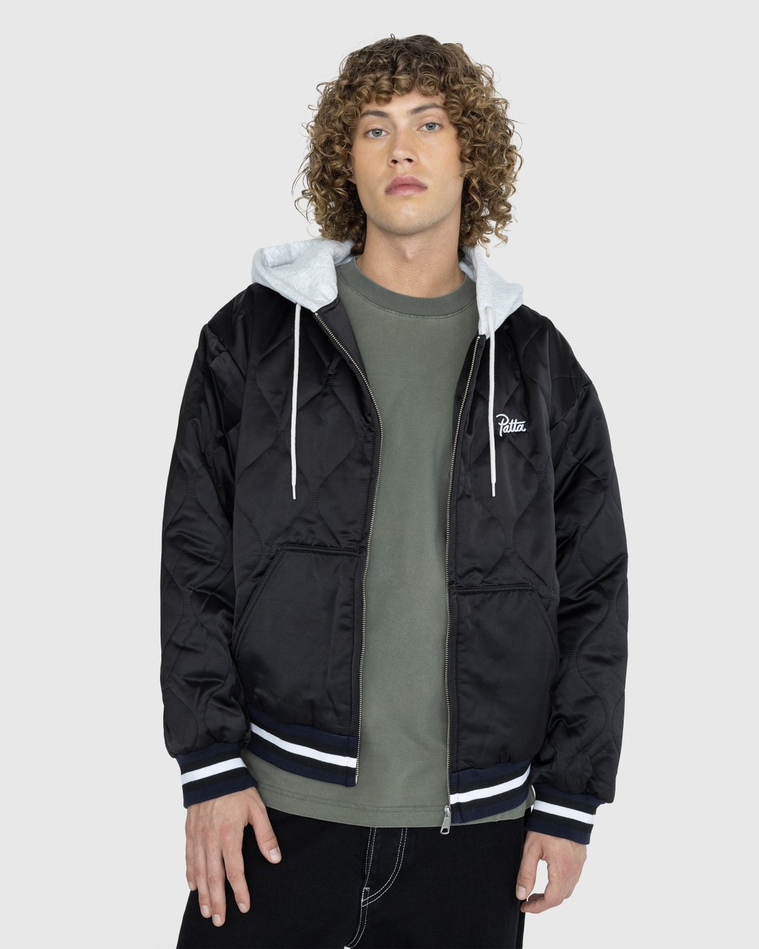 Patta – Hooded Bomber Jacket Black - Outerwear - Black - Image 2