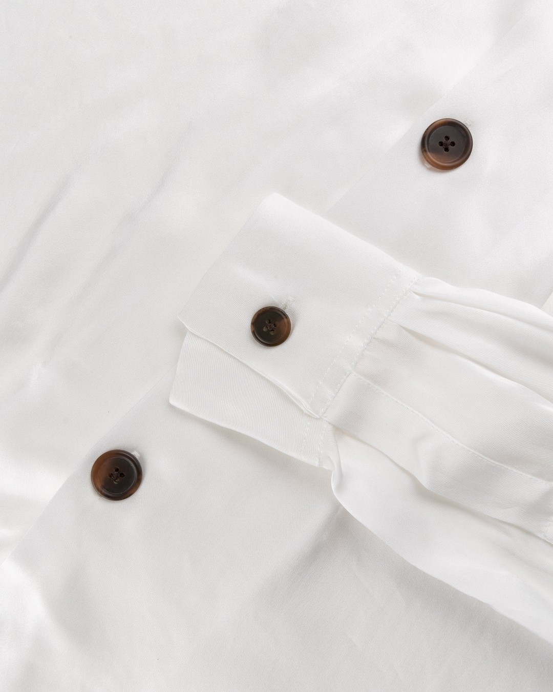Winnie New York – Silk Pajama Shirt Ivory - Shirts - White - Image 3