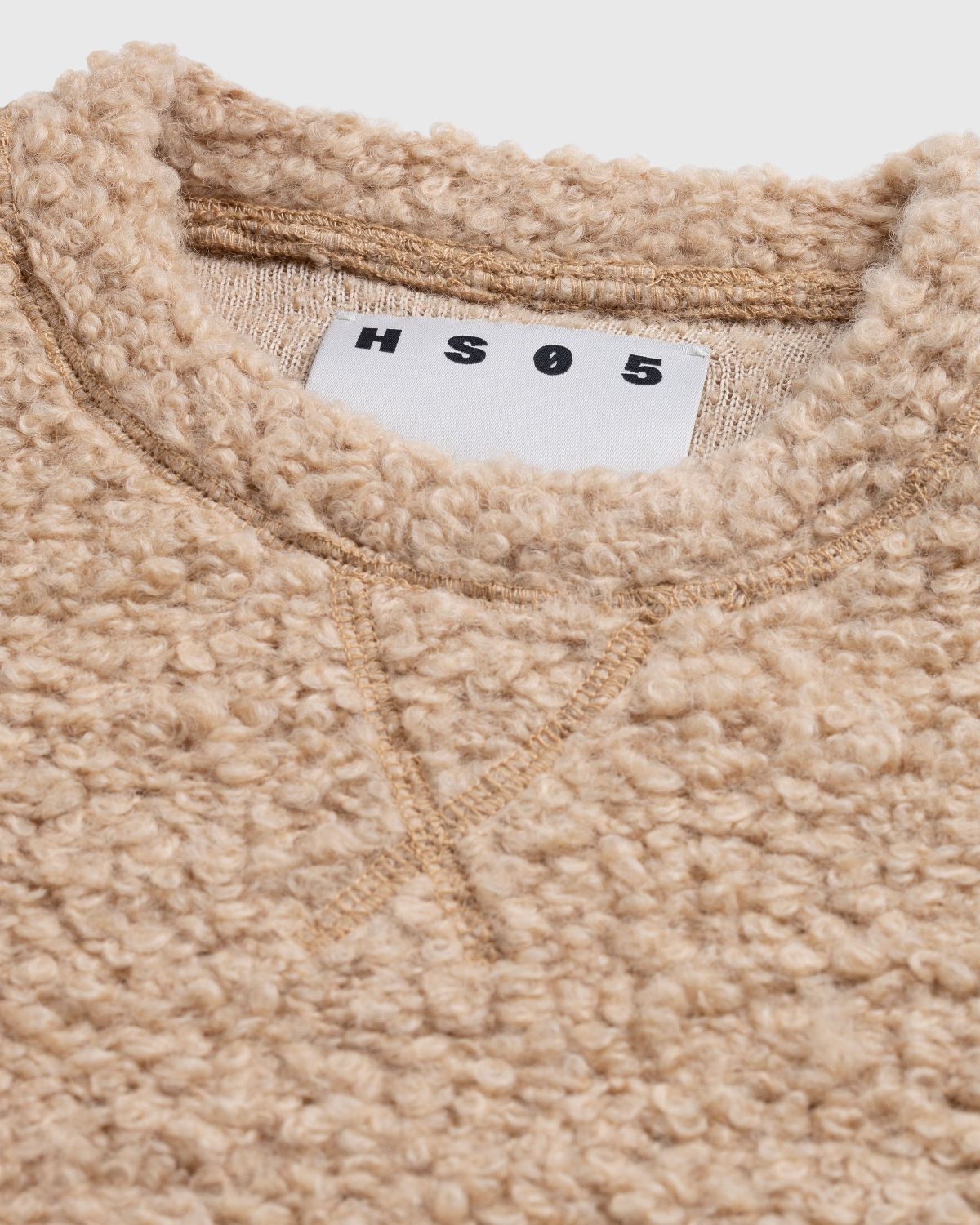 Highsnobiety HS05 – Wool Blend Inlaid Knit Crew Brown - Crewnecks - Brown - Image 6