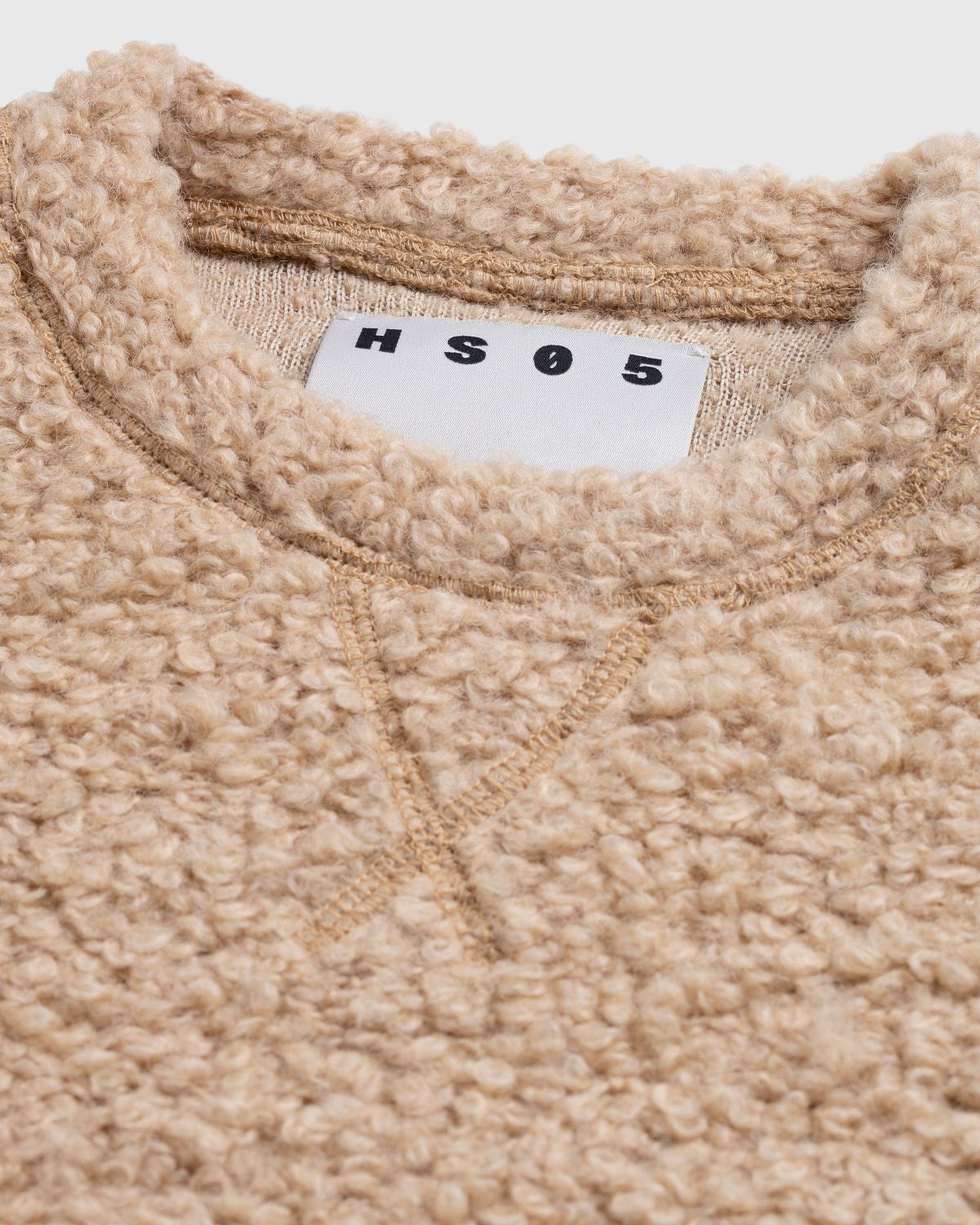Highsnobiety HS05 – Wool Blend Inlaid Knit Crew Brown - Knitwear - Brown - Image 6