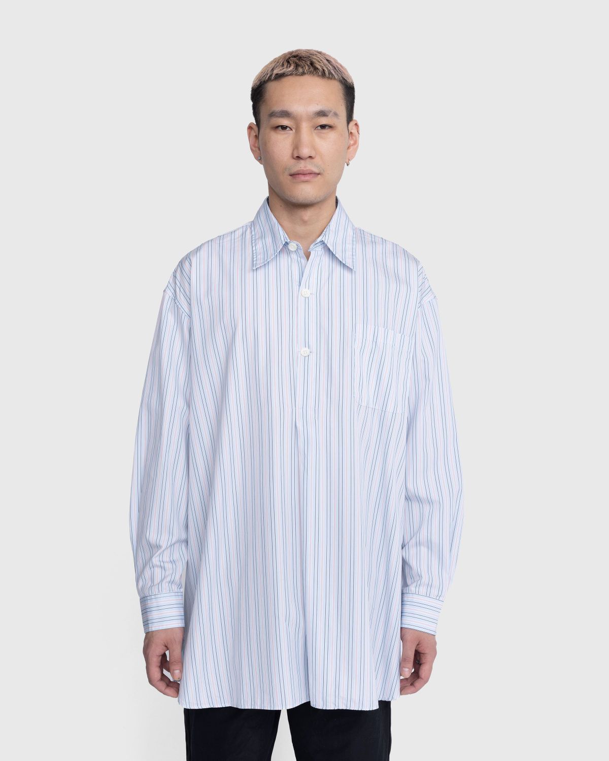 Our Legacy – Popover Shirt Blue Stripe - Shirts - Blue - Image 2
